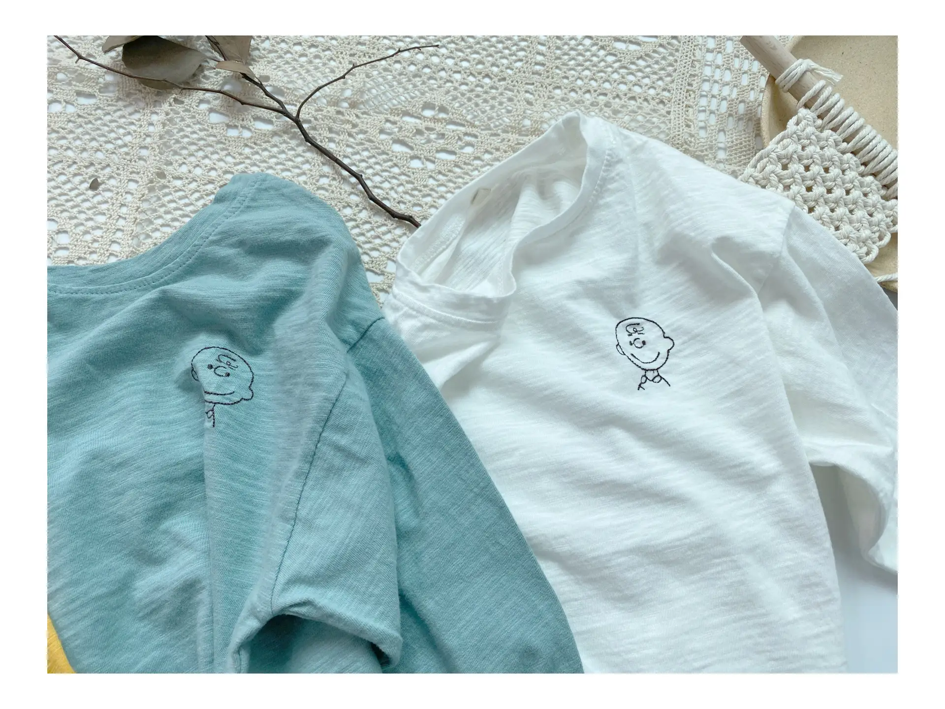 Spring Boys T-Shirt Long Sleeve Round Neck Embroidered Korean Style Loose Fit — feature 15