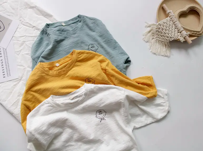 Spring Boys T-Shirt Long Sleeve Round Neck Embroidered Korean Style Loose Fit — feature 5