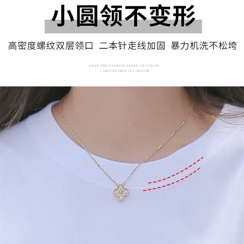 Women Long Sleeve Cotton T-Shirt Orange Round Neck - Image 11