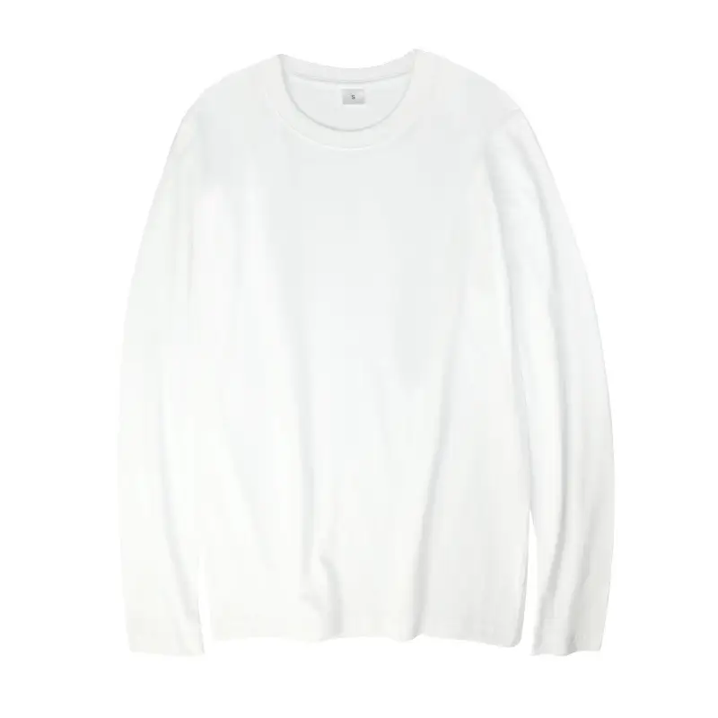 Women Long Sleeve Cotton T-Shirt Orange Round Neck - Image 14
