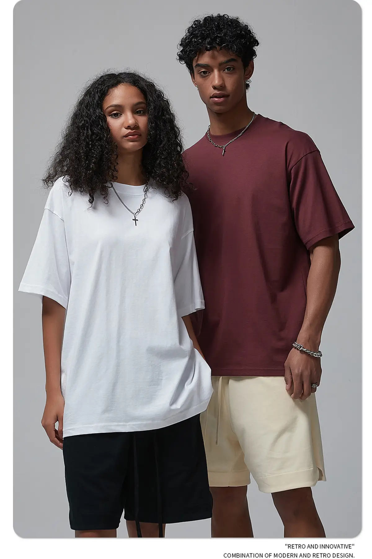 190g Cotton Loose Oversize Men T-Shirt Green — feature 19