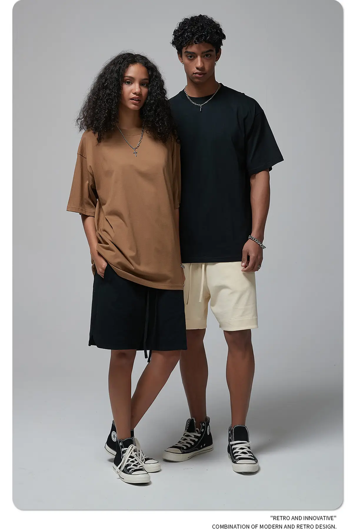 190g Cotton Loose Oversize Men T-Shirt Green — feature 28