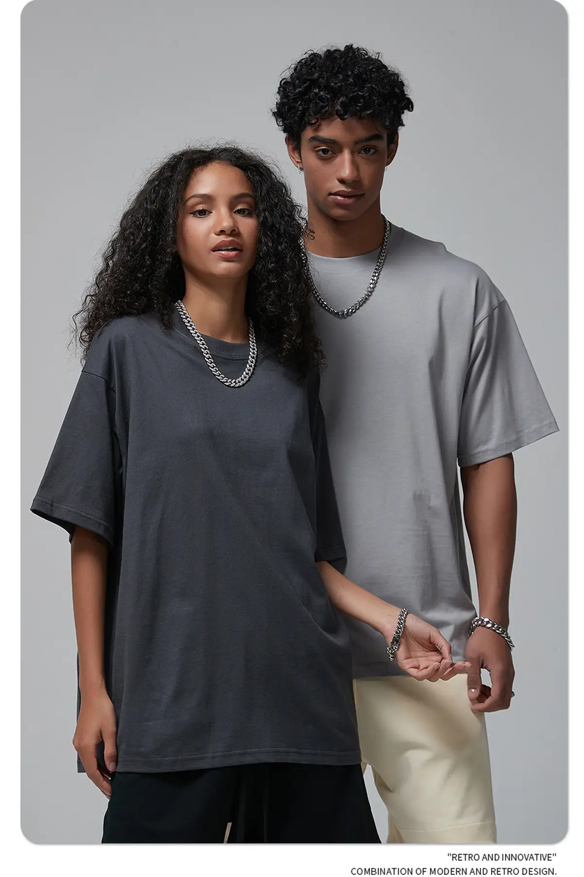 190g Cotton Loose Oversize Men T-Shirt Green — feature 51