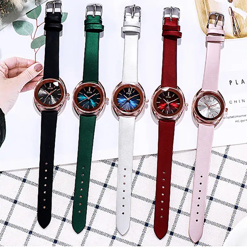 Women's Green Quartz Watch with Rose Gold Dial - Image 8