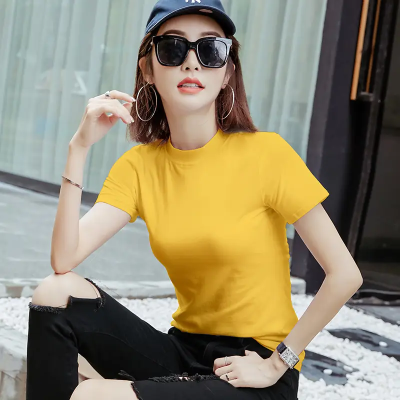 Black Cotton Crop Top for Women Slim Fit Casual Wear - Image 6