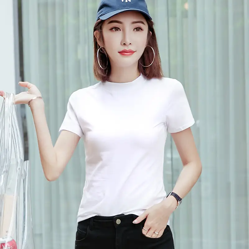 Black Cotton Crop Top for Women Slim Fit Casual Wear - Image 7