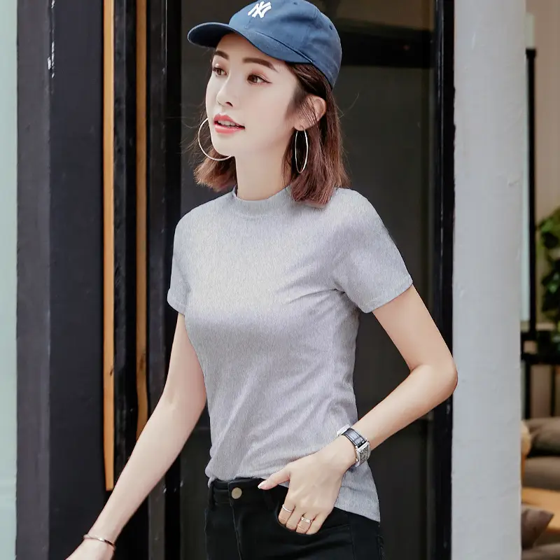 Black Cotton Crop Top for Women Slim Fit Casual Wear - Image 9