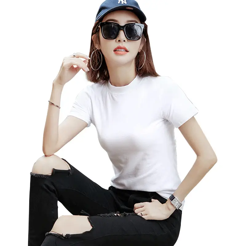 Black Cotton Crop Top for Women Slim Fit Casual Wear - Image 10