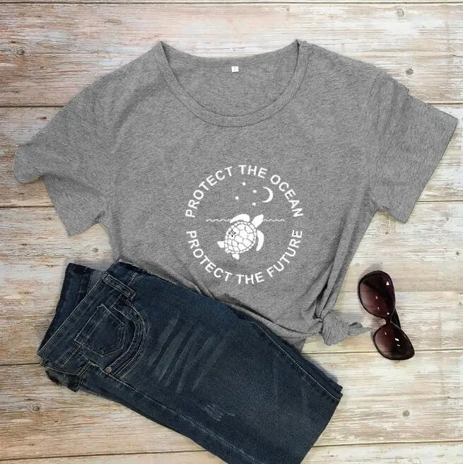 T-shirt with turtle print, yellow, casual wear