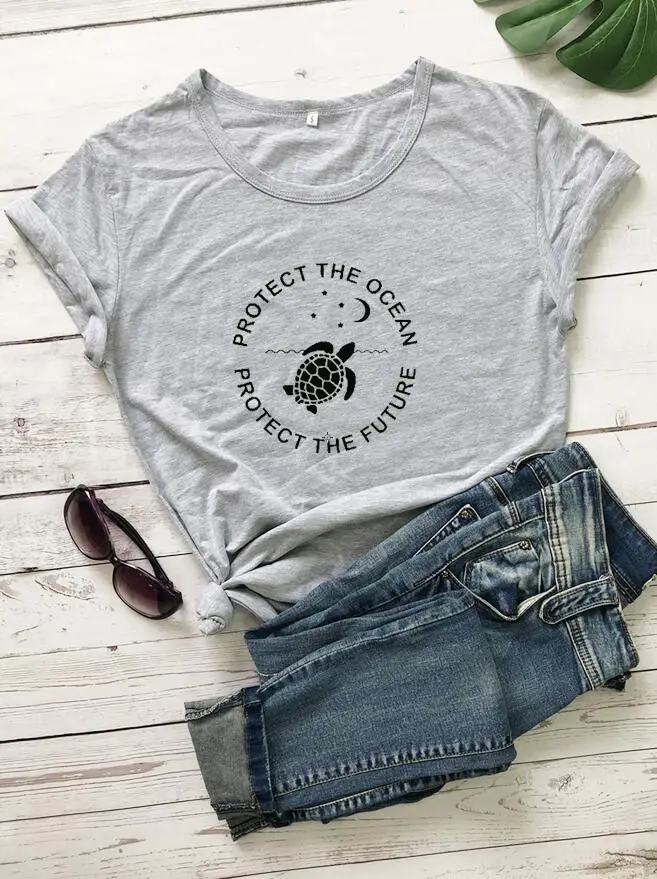 T-shirt with turtle print, yellow, casual wear