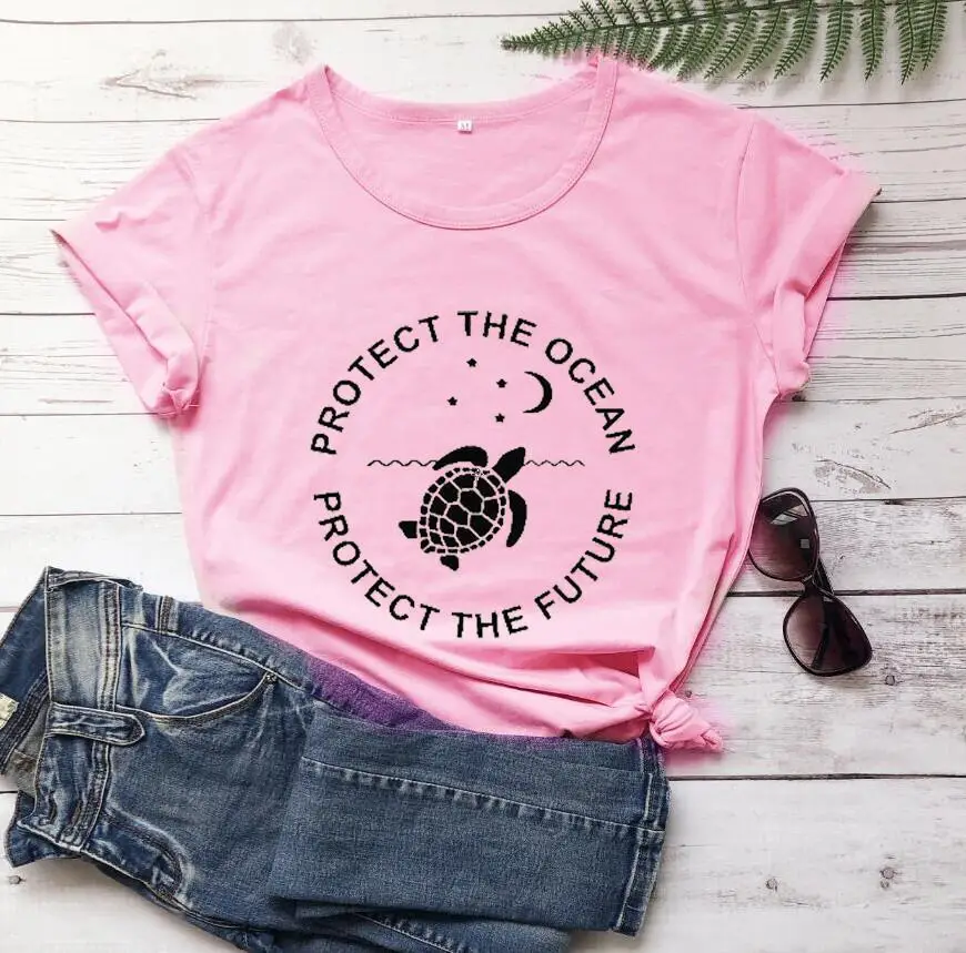 T-shirt with turtle print, yellow, casual wear