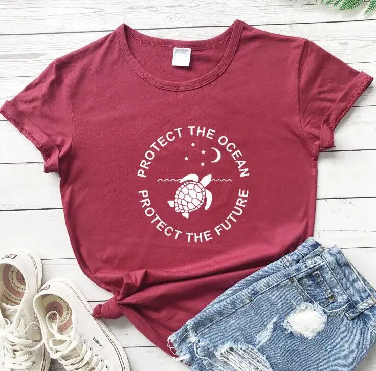 T-shirt with turtle print, yellow, casual wear