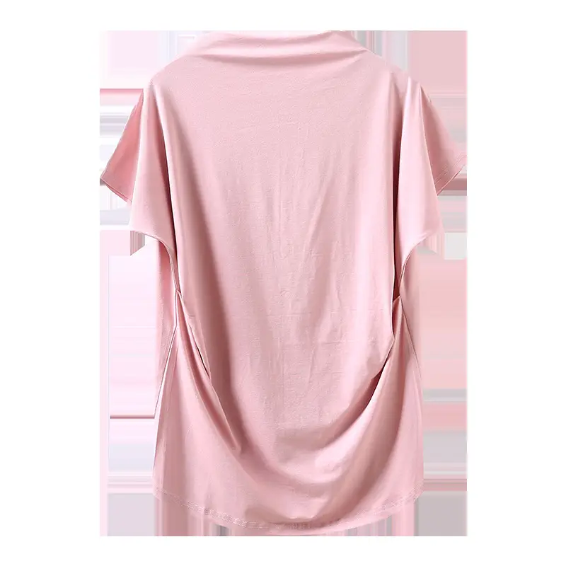 Loose Chubby Girl T-shirt Pink 2021 New - Image 8