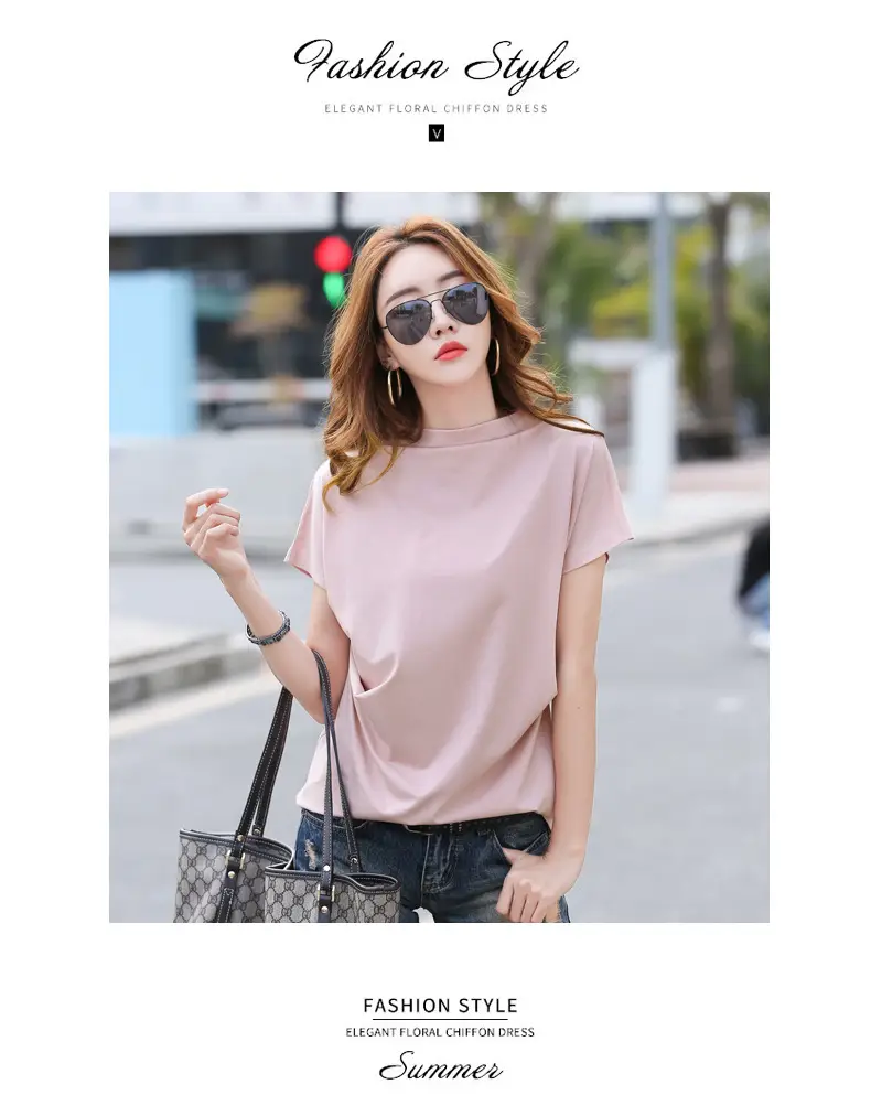 Loose Chubby Girl T-shirt Pink 2021 New — feature 8