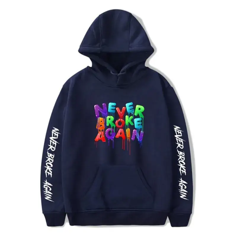 White Never Broke Again Hooded Sweatshirt