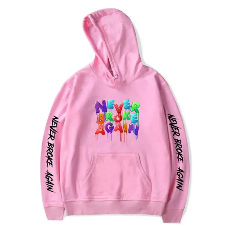 White Never Broke Again Hooded Sweatshirt