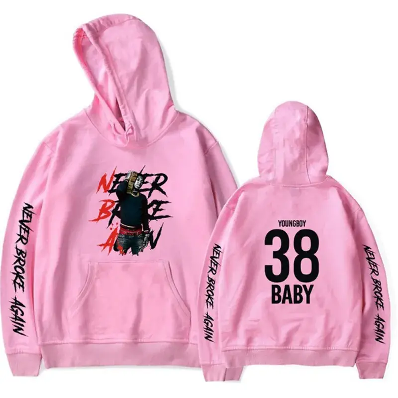 White Never Broke Again Hooded Sweatshirt