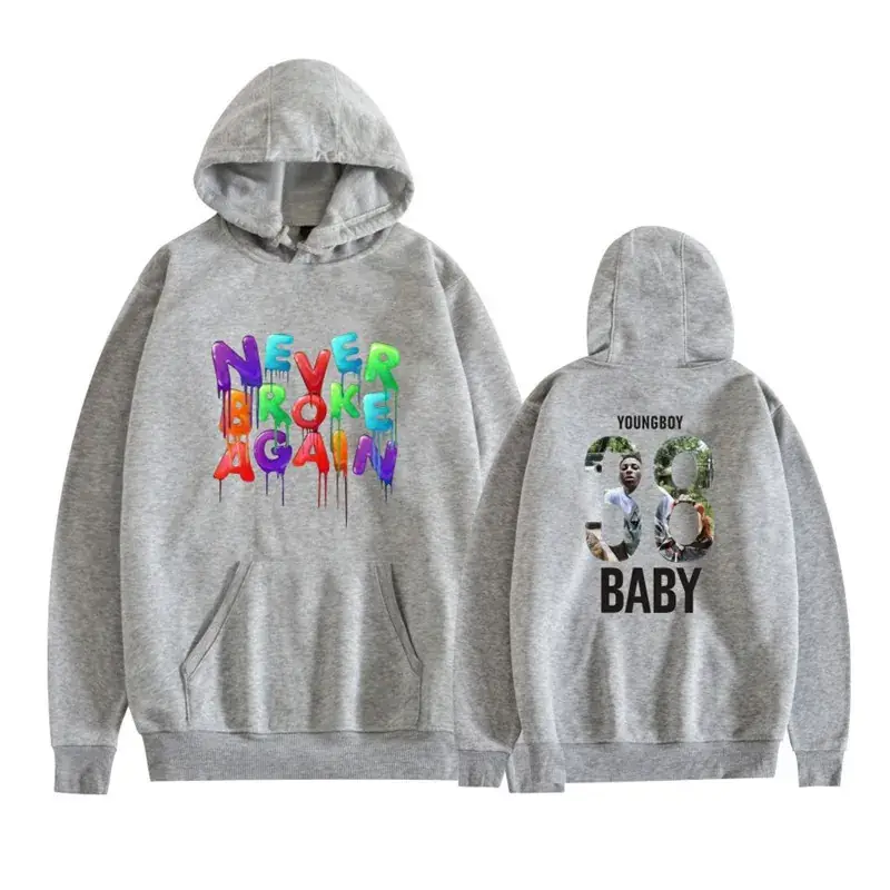 White Never Broke Again Hooded Sweatshirt