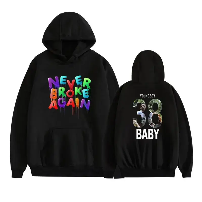 White Never Broke Again Hooded Sweatshirt