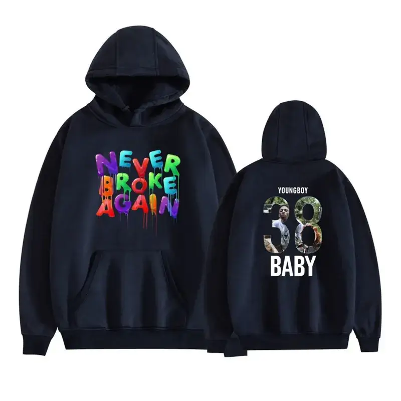 White Never Broke Again Hooded Sweatshirt