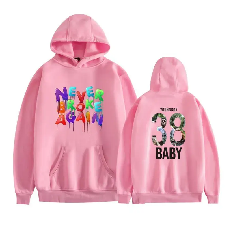 White Never Broke Again Hooded Sweatshirt