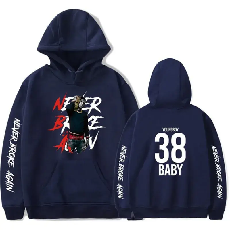 White Never Broke Again Hooded Sweatshirt