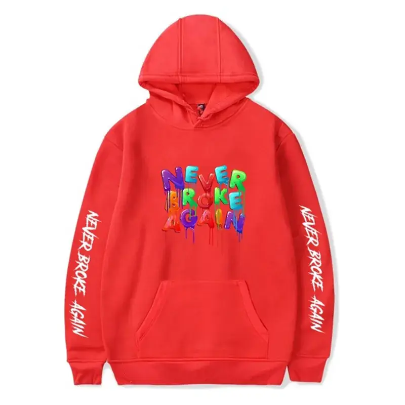 White Never Broke Again Hooded Sweatshirt