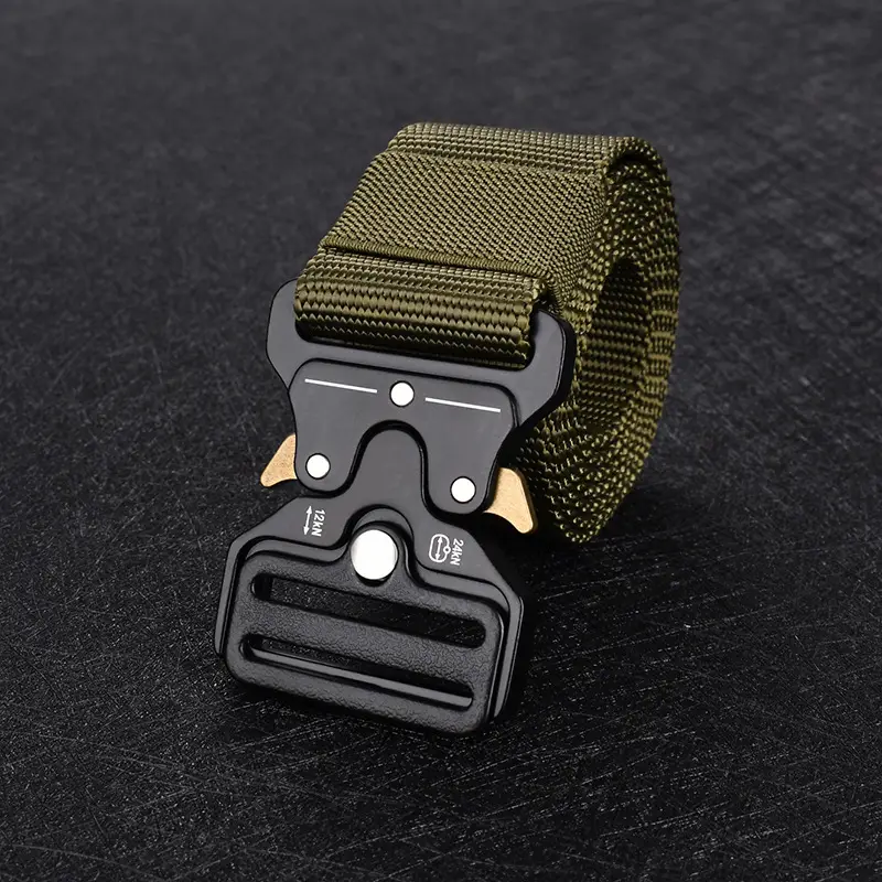 Men's Black Tactical Belt 3.8cm Non-Slip Tooling Nylon - Image 3