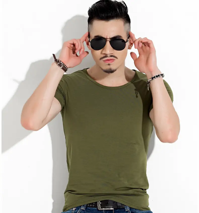 Men's White Short Sleeve T-Shirt Loose Fit Casual Wear - Image 13