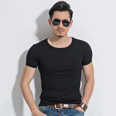 Men's White Short Sleeve T-Shirt Loose Fit Casual Wear - Image 18