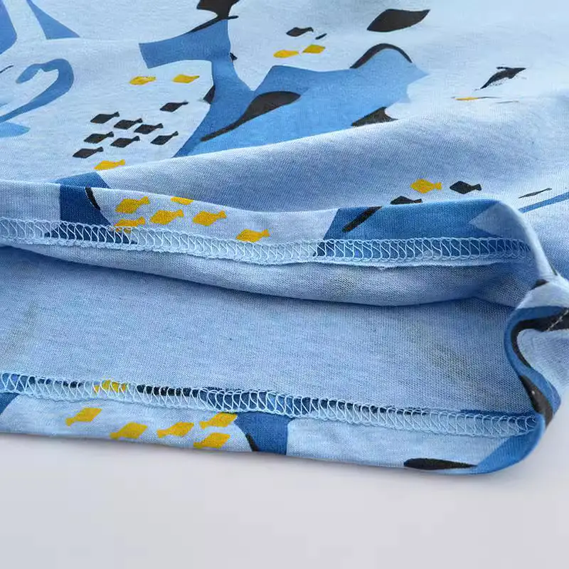 Blue Graphic Boys T-Shirt Short Sleeve Summer Wear