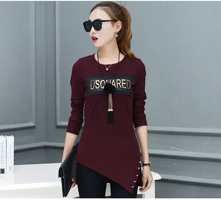 Women's 2026 Long Sleeve T-Shirt with Large Letters Design - Image 3