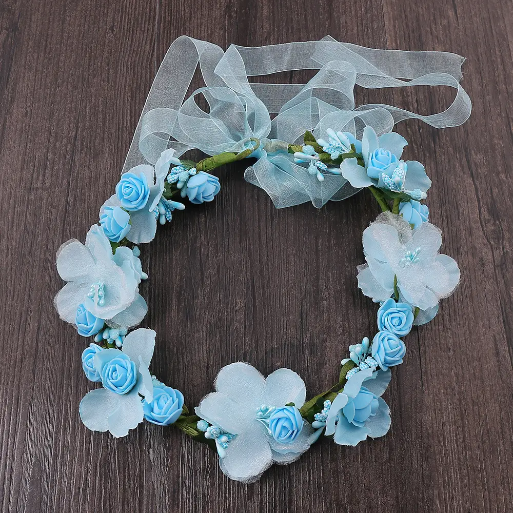 Pink Floral Rose Headband for Bridal Party Wear
