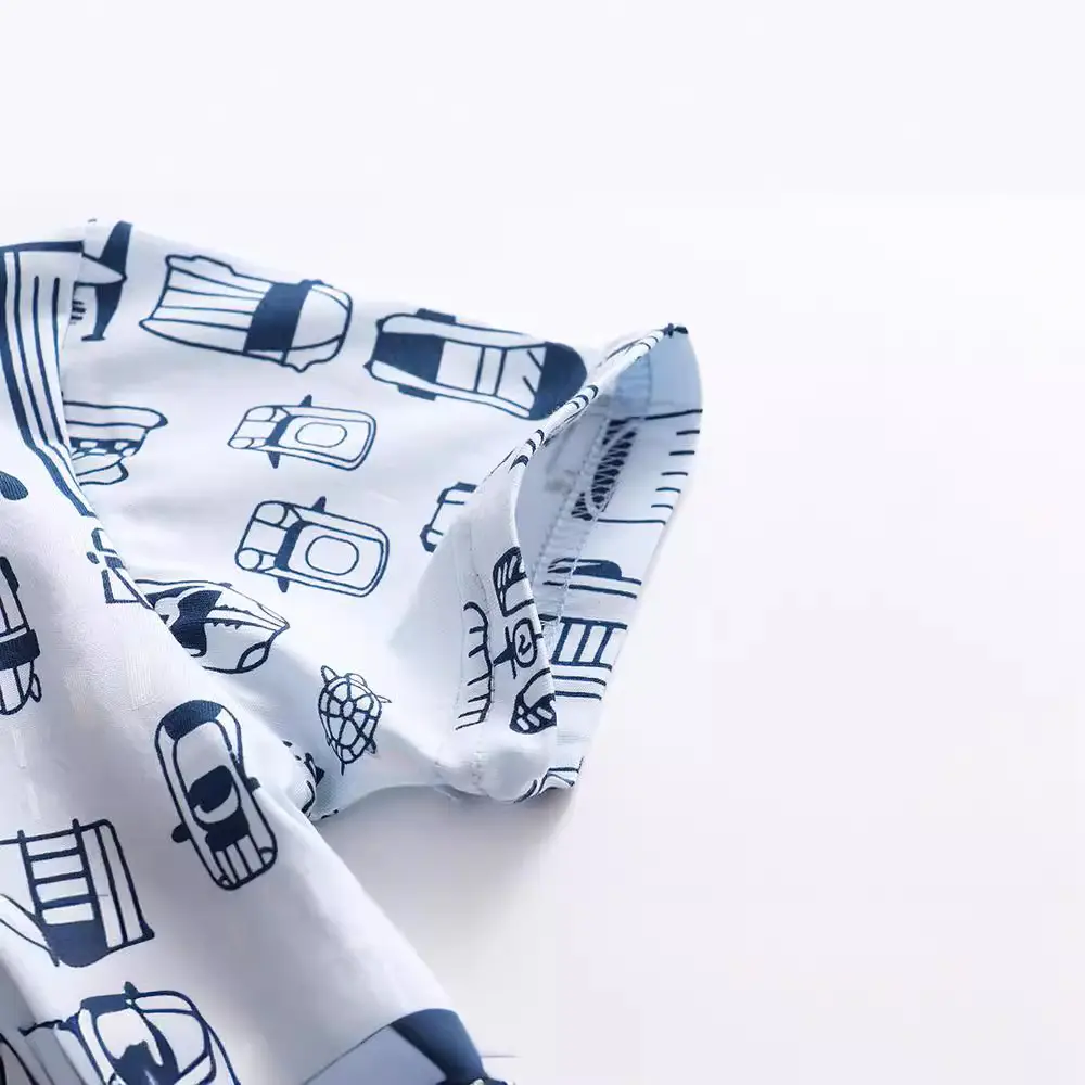 Summer Boys T-Shirt Car Print Pure Cotton - Image 4