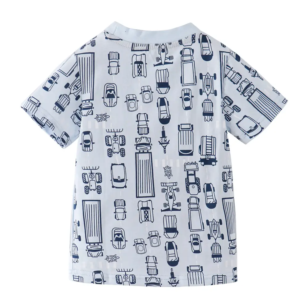 Summer Boys T-Shirt Car Print Pure Cotton - Image 5