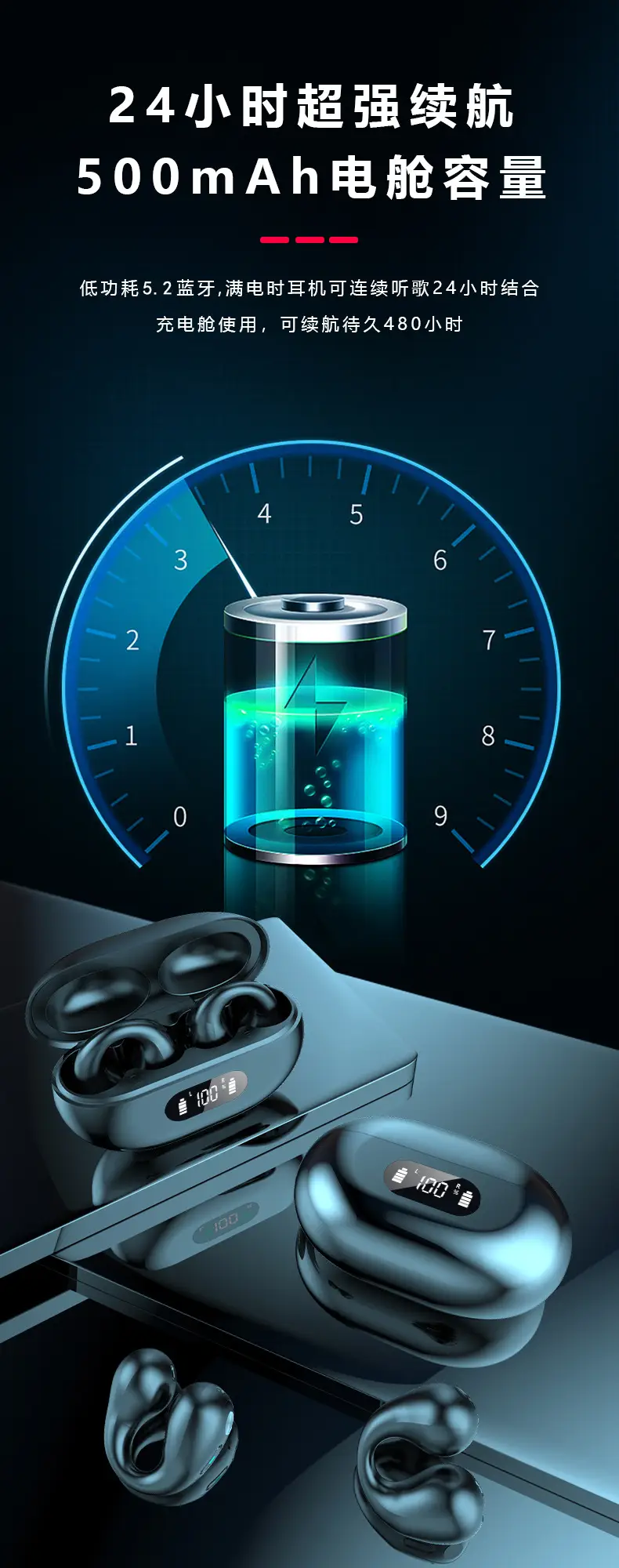 AI Translation Wireless Earbuds Black 5.3 Stereo Bluetooth — feature 7