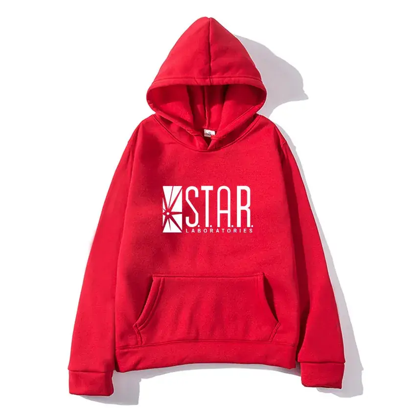 Star Logo Men's Blue Hooded Hoodie
