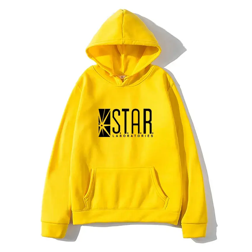 Star Logo Men's Blue Hooded Hoodie