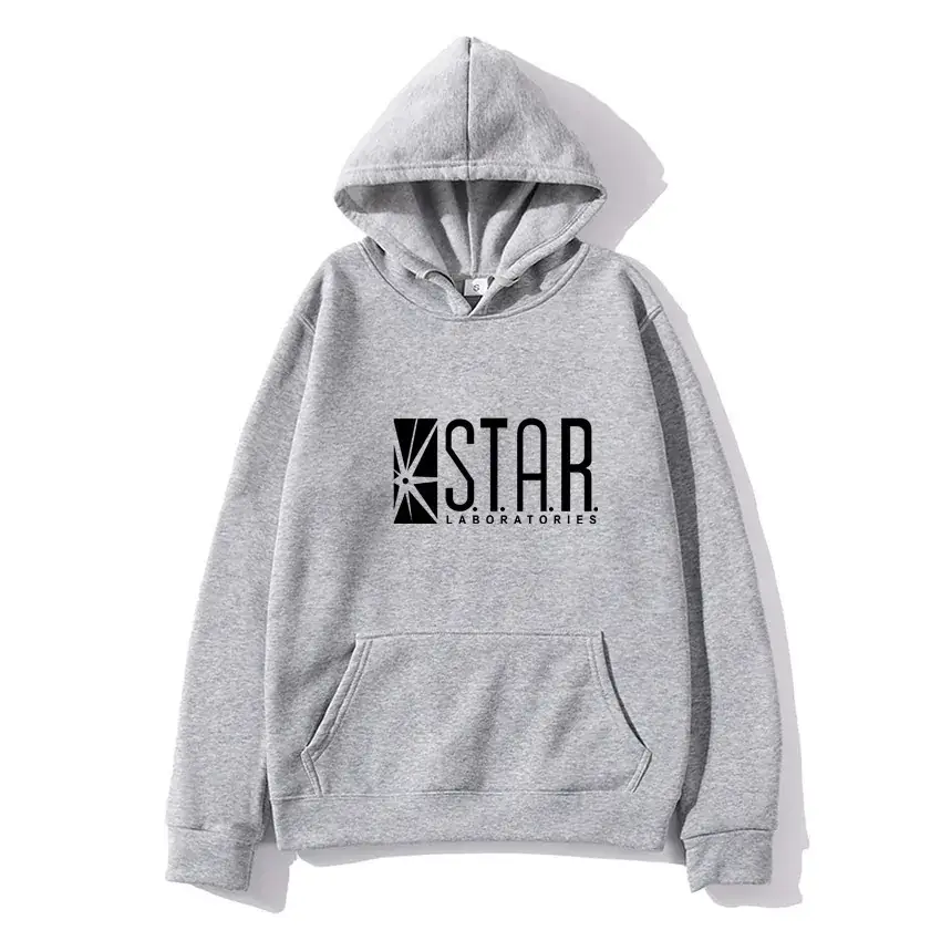 Star Logo Men's Blue Hooded Hoodie
