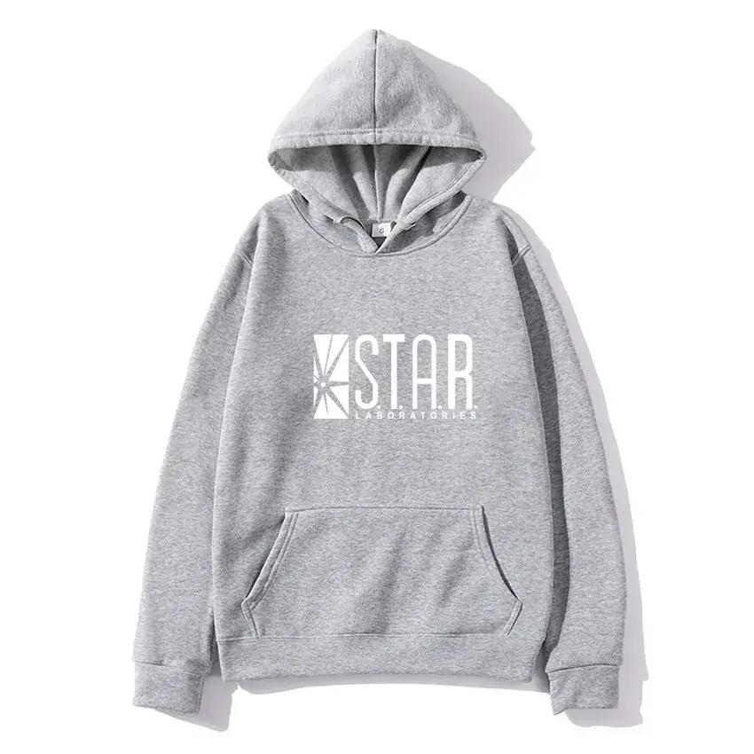 Star Logo Men's Blue Hooded Hoodie