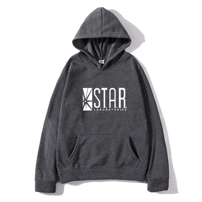 Star Logo Men's Blue Hooded Hoodie