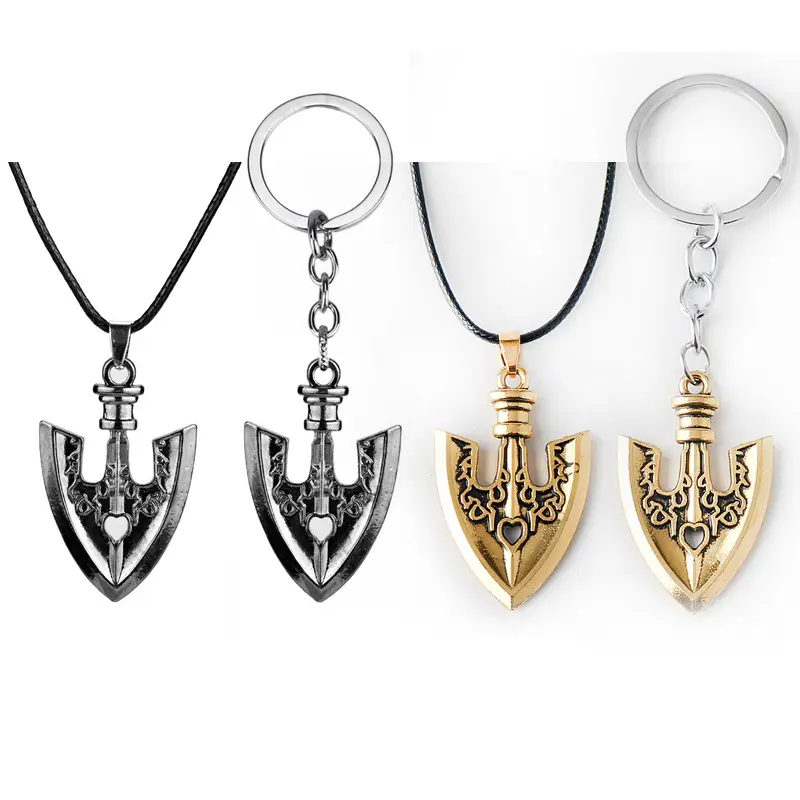 JOJO's Keychain with Arrow Pendant & Spade Design