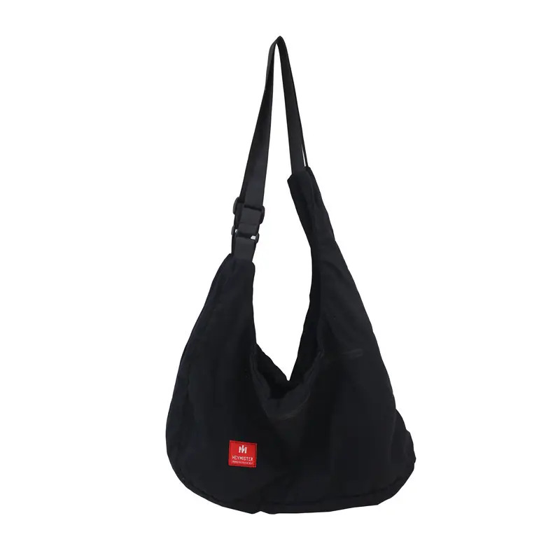 Men Black Crossbody Bag Set with Cap Hat - Image 5