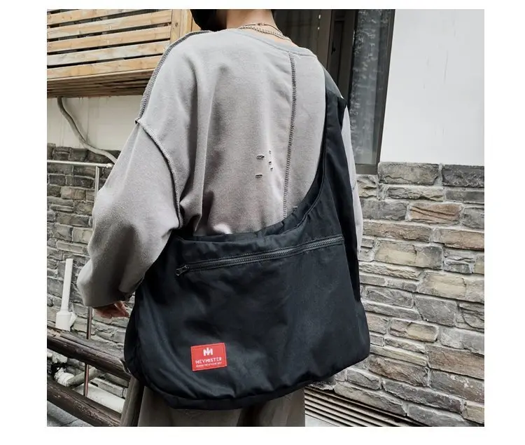 Men Black Crossbody Bag Set with Cap Hat — feature 12