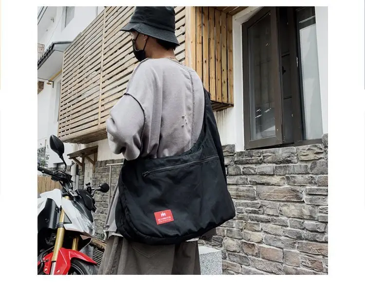 Men Black Crossbody Bag Set with Cap Hat — feature 14
