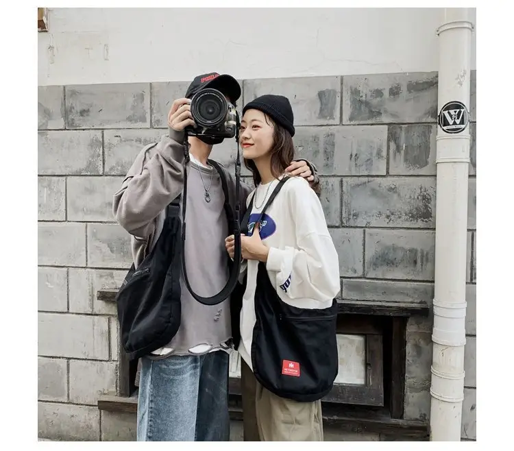 Men Black Crossbody Bag Set with Cap Hat — feature 15