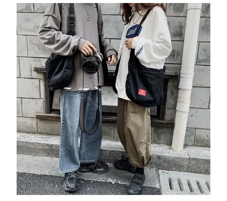 Men Black Crossbody Bag Set with Cap Hat — feature 16