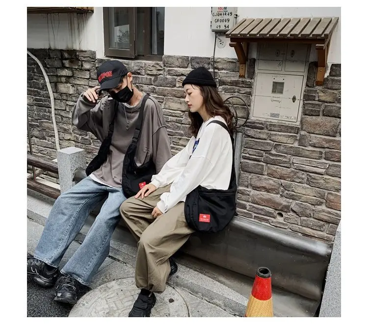 Men Black Crossbody Bag Set with Cap Hat — feature 18