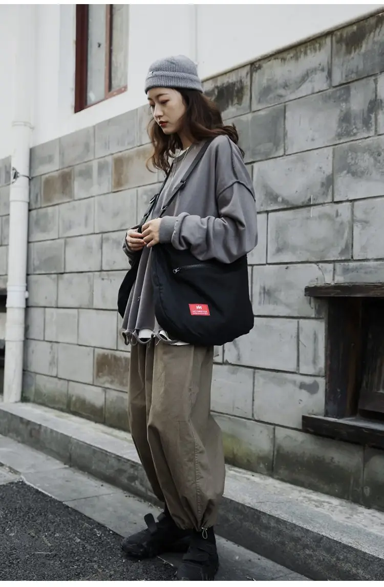 Men Black Crossbody Bag Set with Cap Hat — feature 19