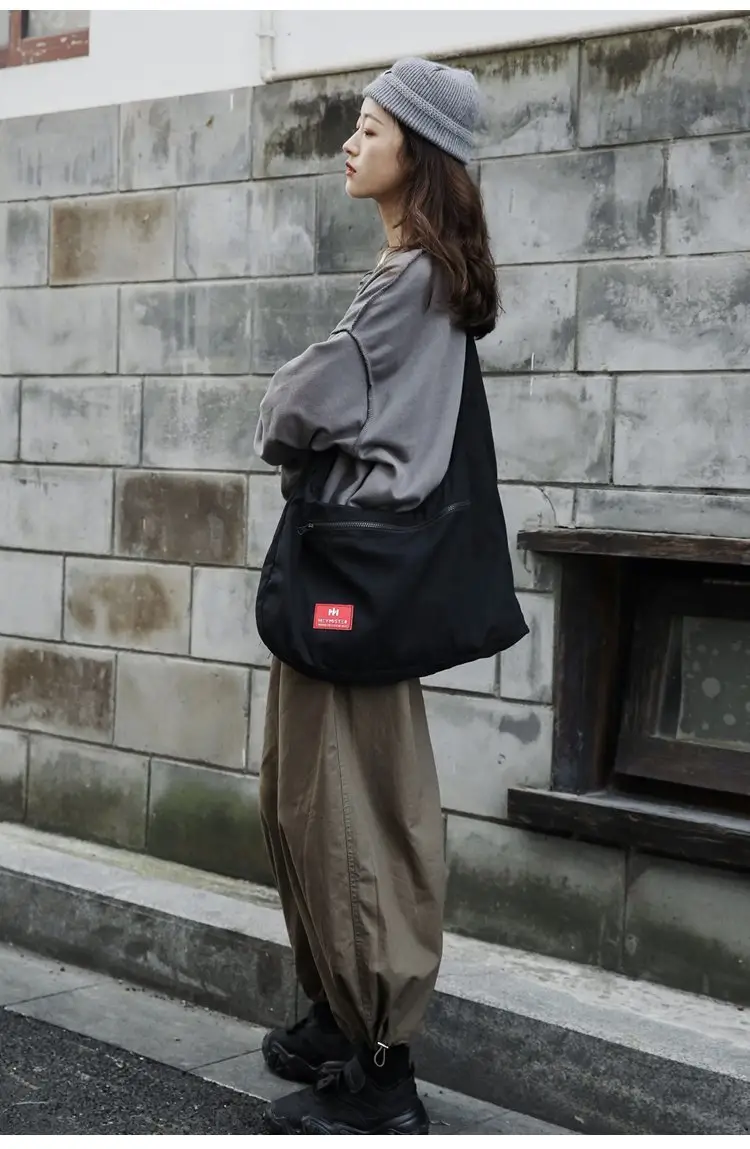 Men Black Crossbody Bag Set with Cap Hat — feature 20